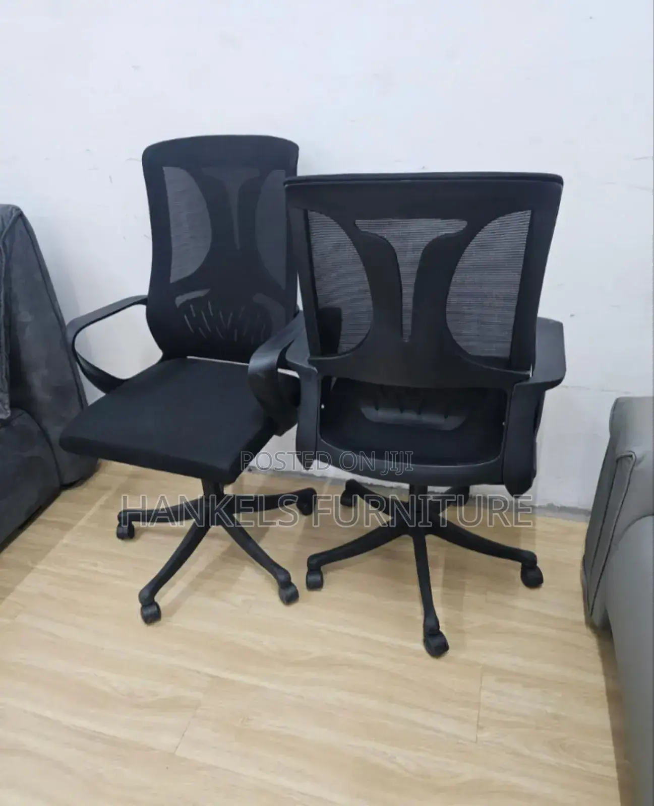 Black Mesh Back Lumbar Support Office Chair