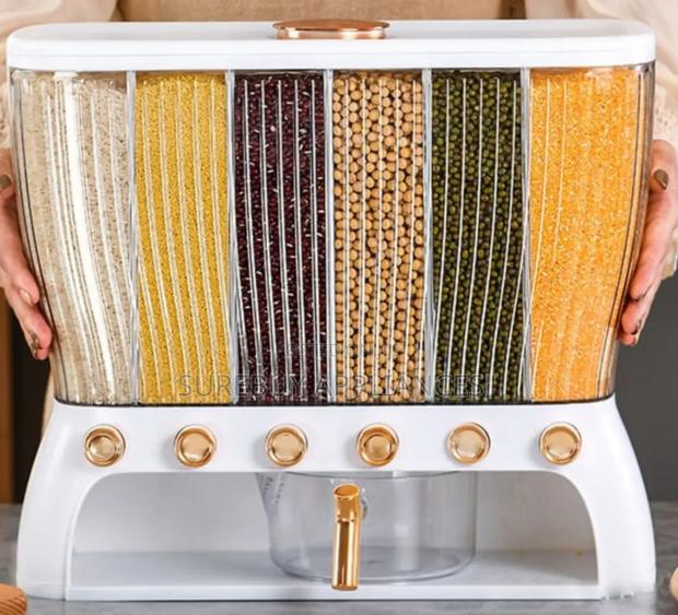 Acrylic Partitioned Rice/Cereal Dispenser* - main view