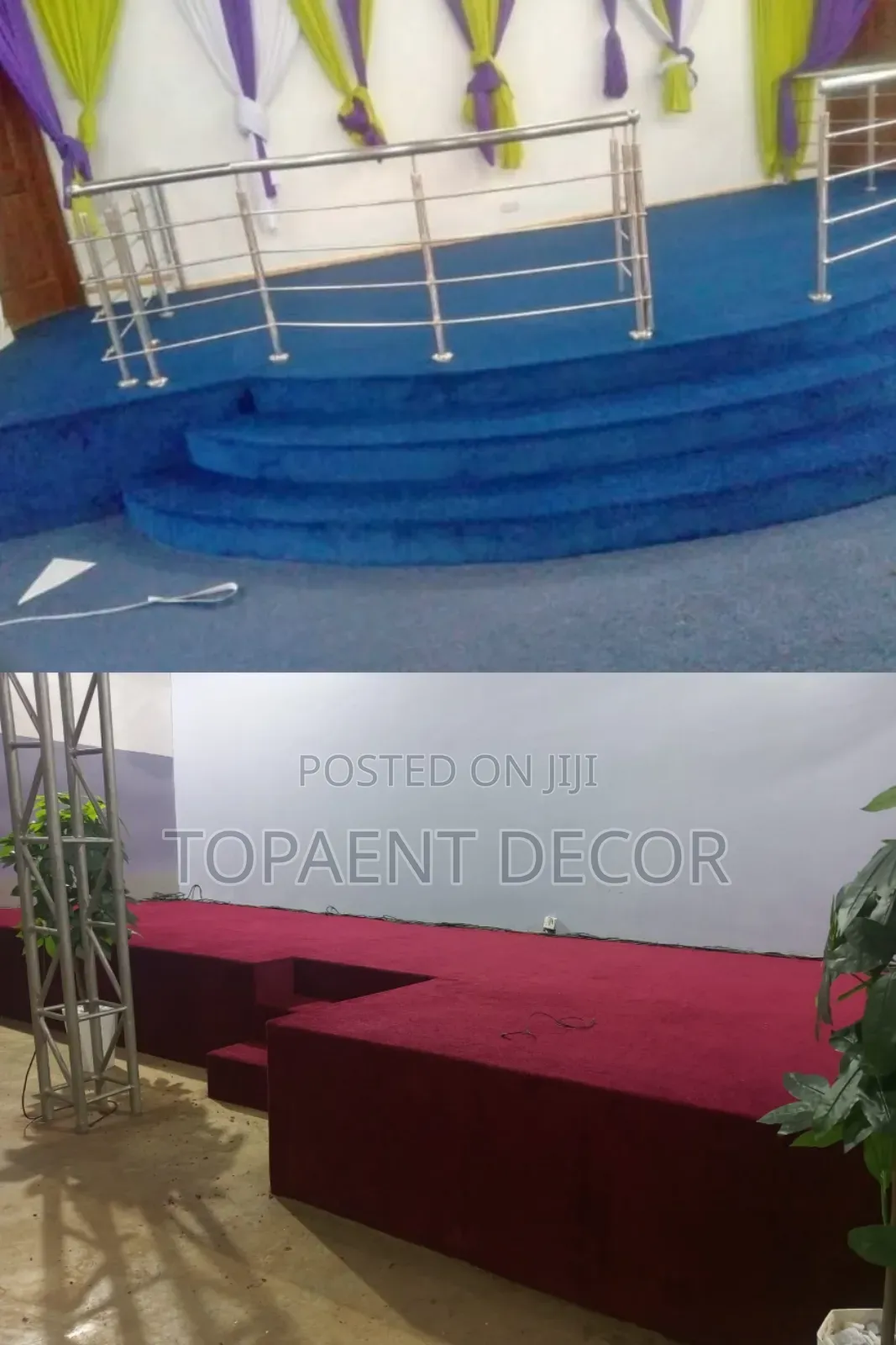 Blue and Red Fluffy Vip Church Pulpit Supply and Fit