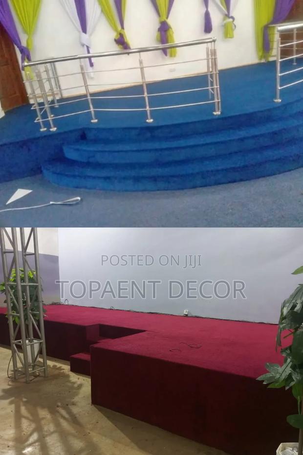Blue and Red Fluffy Vip Church Pulpit Supply and Fit