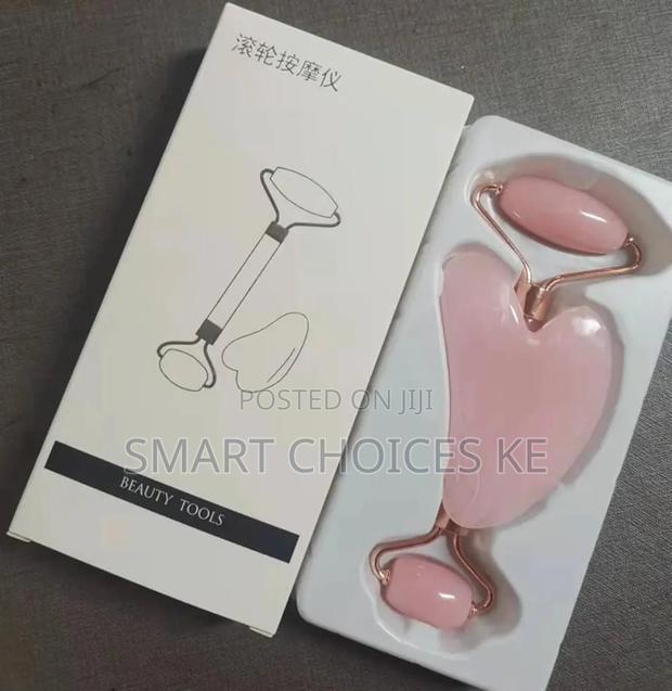Pink Anti Aging Face Roller Guasha Set - thumbnail 3
