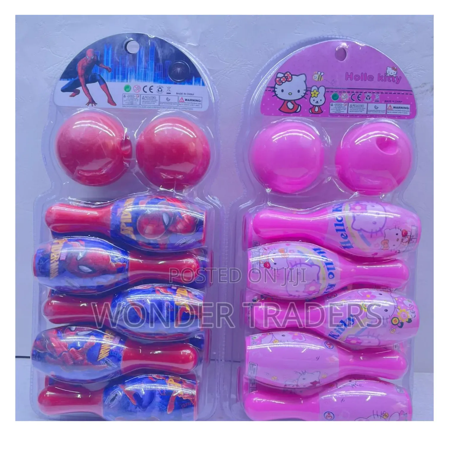 Bowling Set Game
Cartons: Spiderman and Hello Kitty