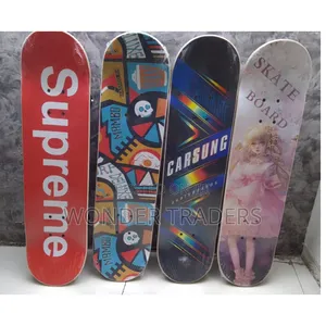 Graphic Long Skate Board With Grip Tape
.Rubber Wheels
.78cm Long
.