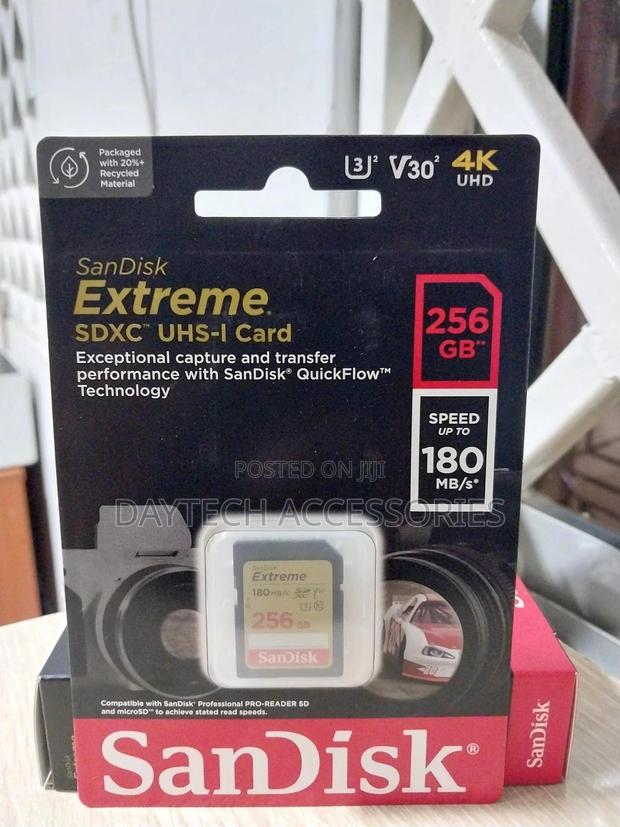 Sandisk Extreme 256gb Uhs Class 10 Memory Card - main view