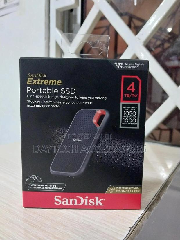 Sandisk 4tb Extreme Portable SSD External Solid-State Drive