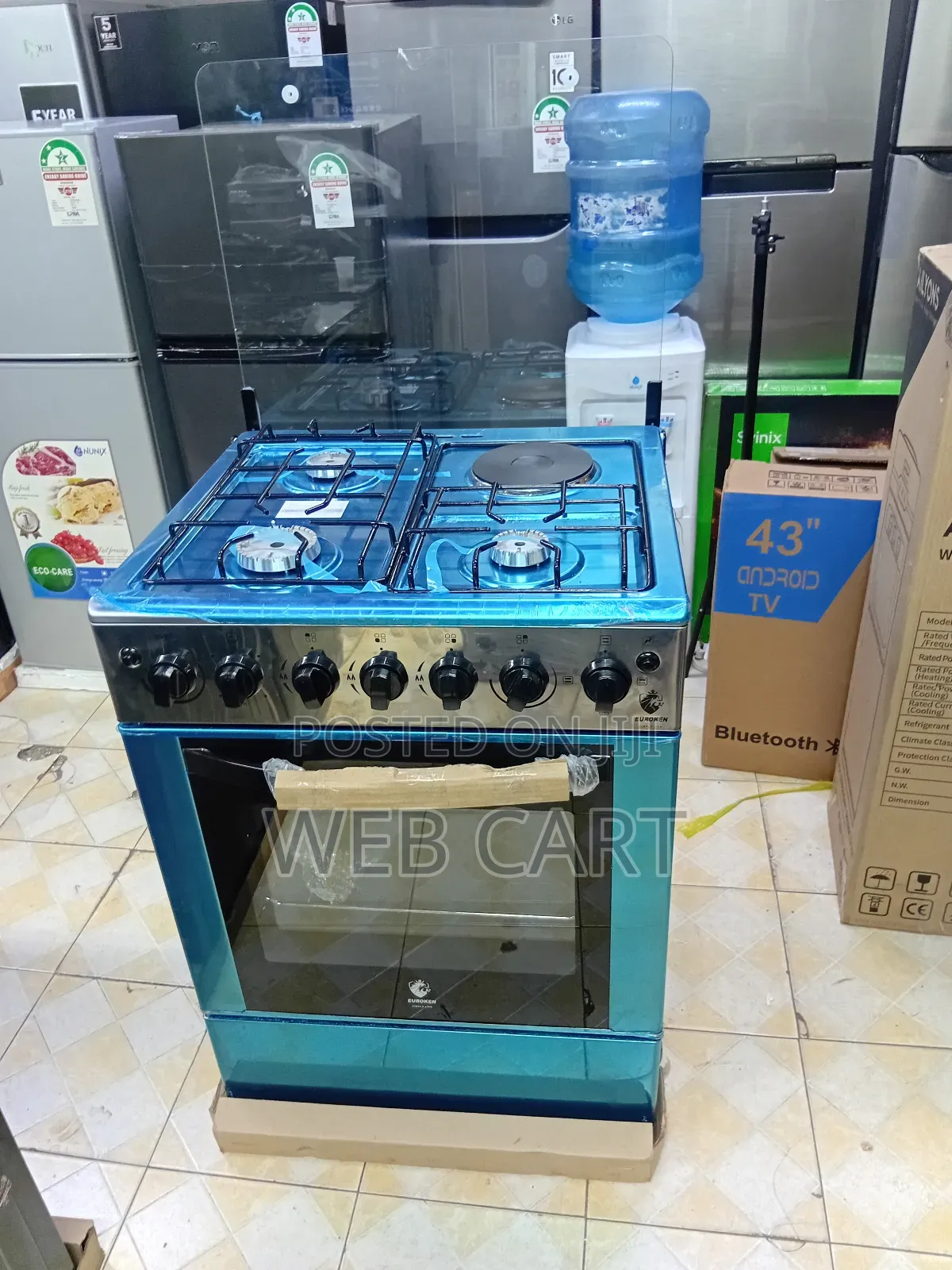 Euroken 60cm×65 3 Gas + 1 Electric Cooker