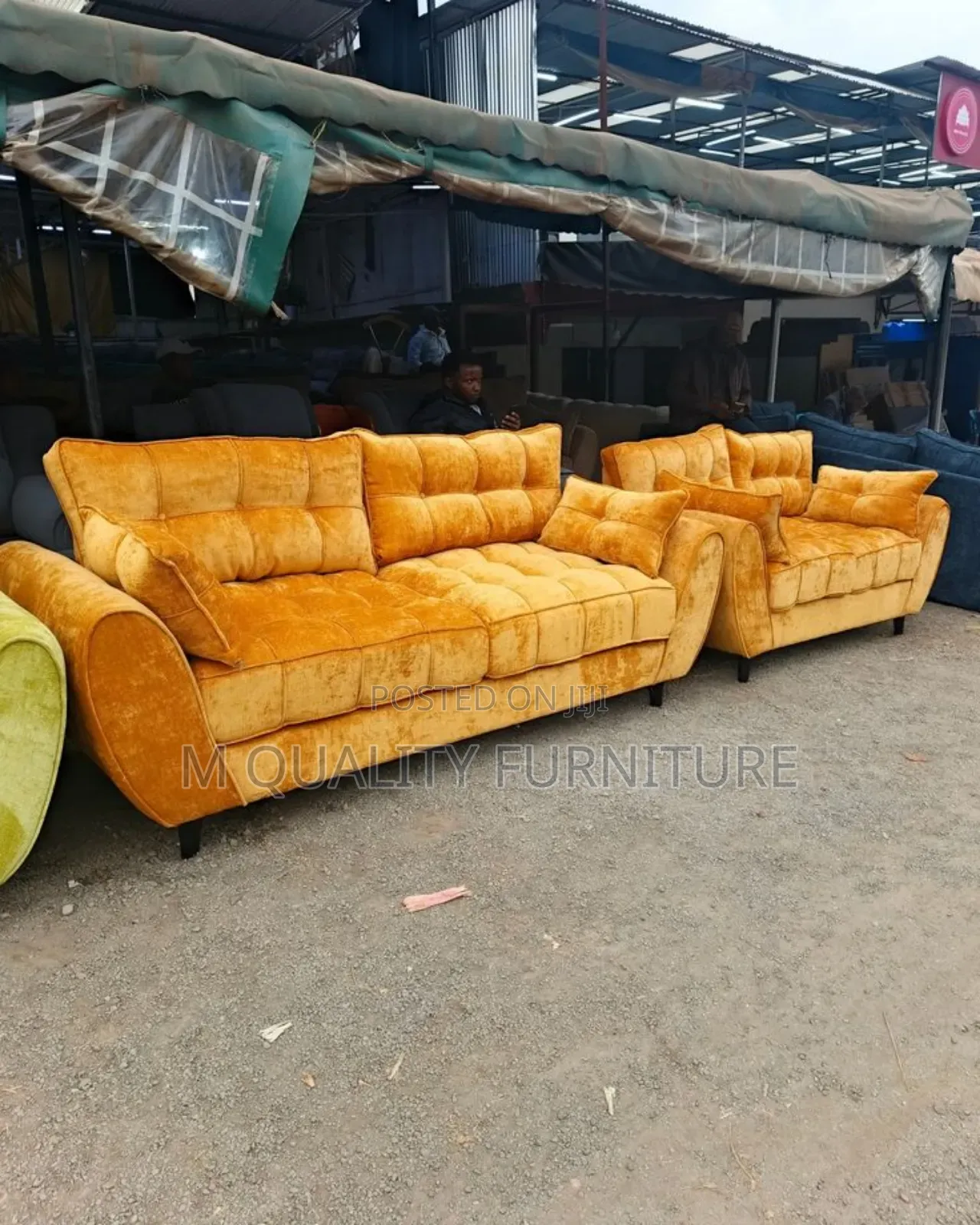 5 Seater Golden Butterfly Sofa