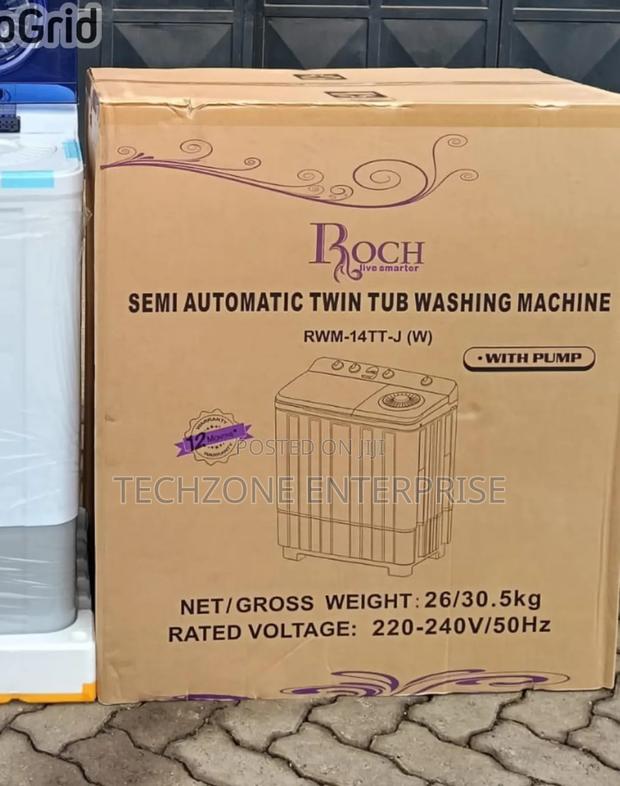 Roch RMW-14ttr-J 14kg Twin Tub Washing Machine - White 