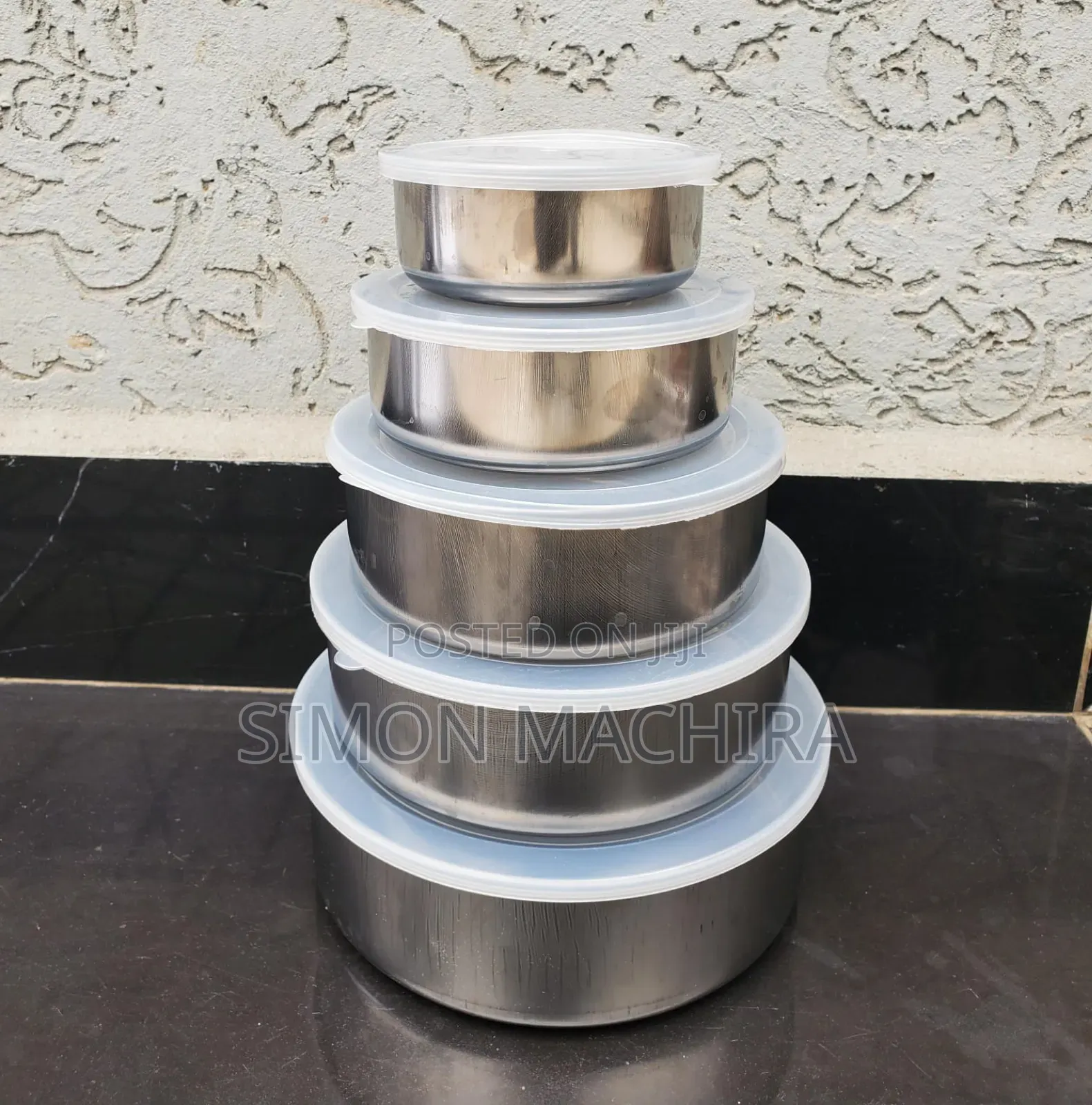 5pcs Modern Stainless Steel Fresh Box Containers*