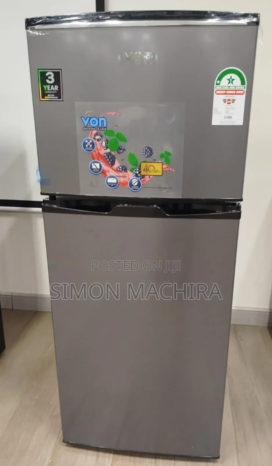 Von 175 Litres Double Door Refrigerator