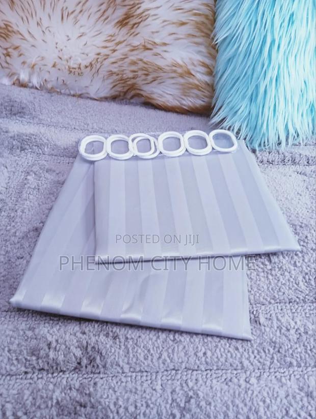 Plain Stripped Polyester Shower Curtains