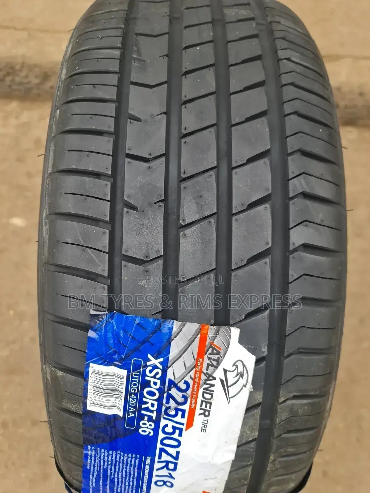 225 /50 R18 Atlander Tyres (Sport) Xl. Thailand.