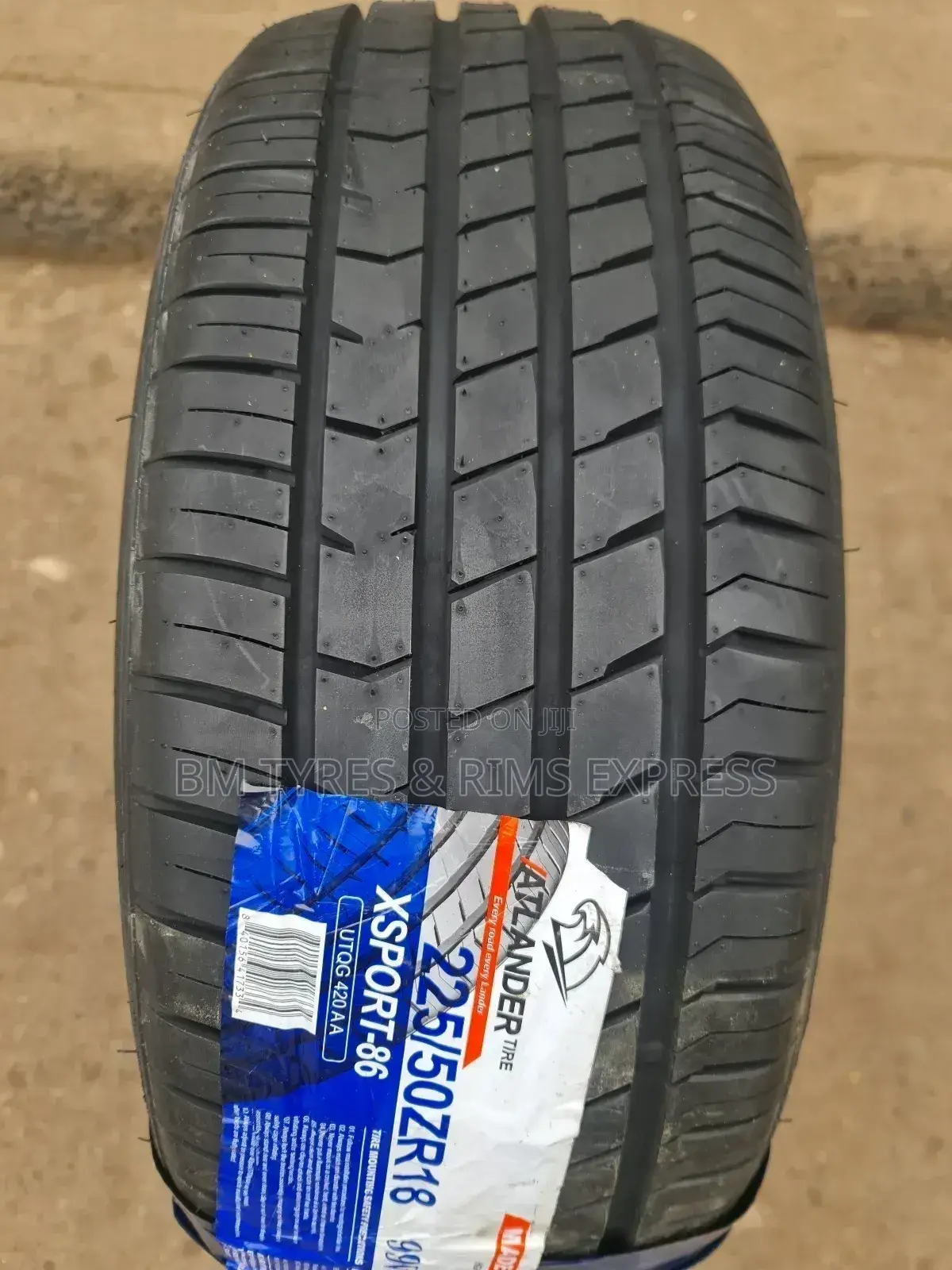 225 /50 R18 Atlander Tyres (Sport) Xl. Thailand.