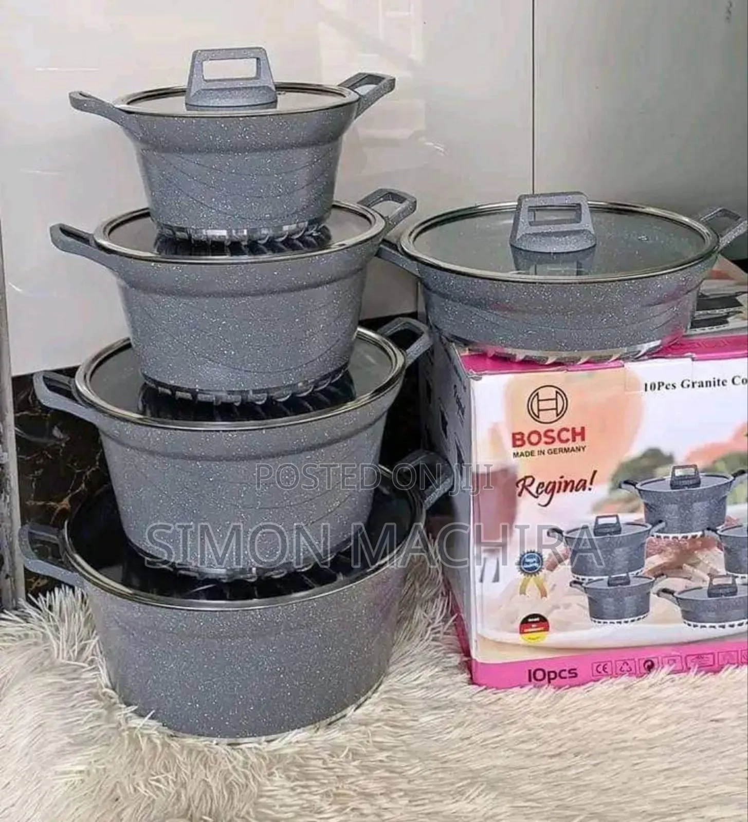 10pcs Gray Bosch Regina Cookware