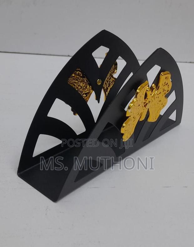 Fancy Metallic Dining Table Serviette Dispenser - thumbnail 4