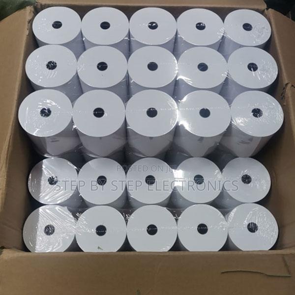 Low-Cost 80mm X 80mm Thermal Receipt Paper Rolls–50 Rolls Pack for Pos