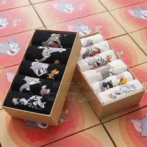 *5pairs Ankle Tom And Jerry Cotton Socks Pack