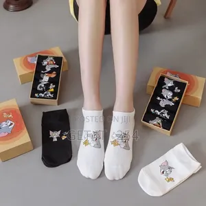 *5pairs Ankle Tom And Jerry Cotton Socks Pack