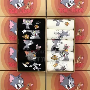 *5pairs Ankle Tom And Jerry Cotton Socks Pack