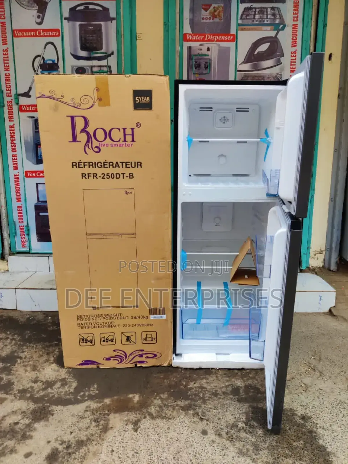 Roch 197l Double Door Fridge No Frost