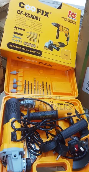 Electric Tool Combo Kit,Drill+Grinder Combo Toolbox