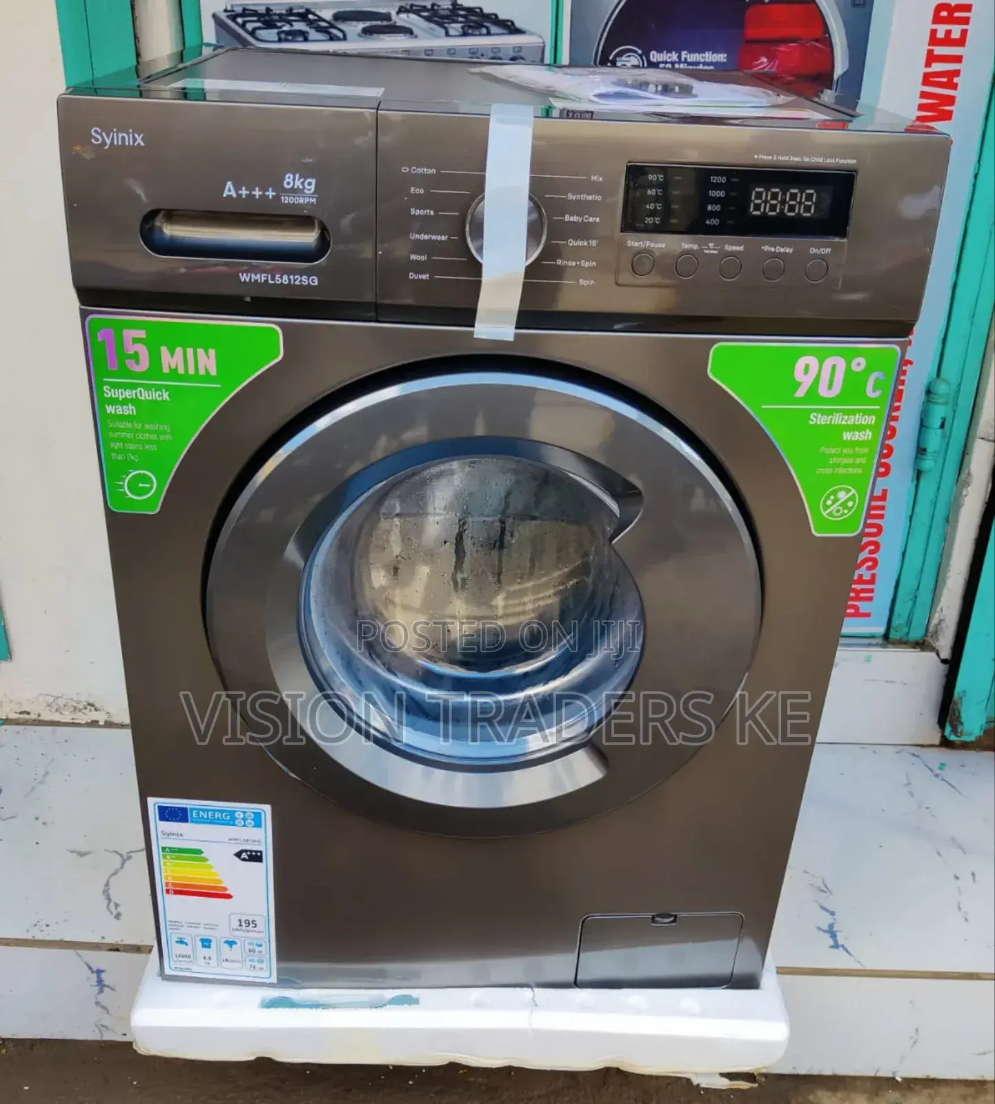 Synix Washing Machine Front Load 8kg Wash and Spin
