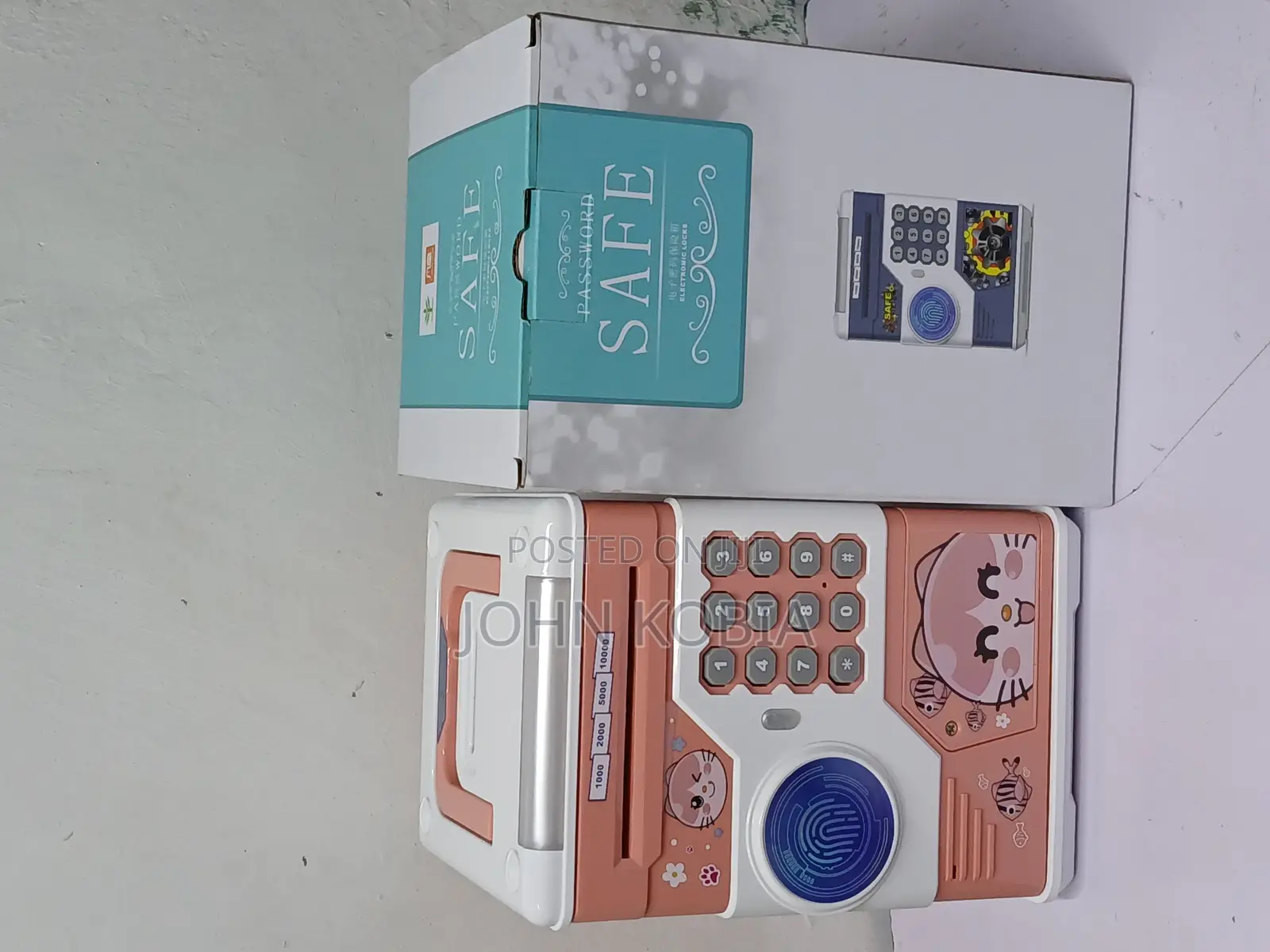 Kids Electronic Password Safe Bank (Cat Design)
