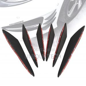 6pc Universal Car Front Bumper Lip Splitter Fins Kit Styling - thumbnail 2