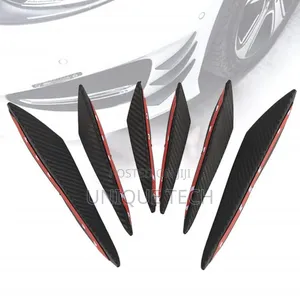 6pc Universal Car Front Bumper Lip Splitter Fins Kit Styling