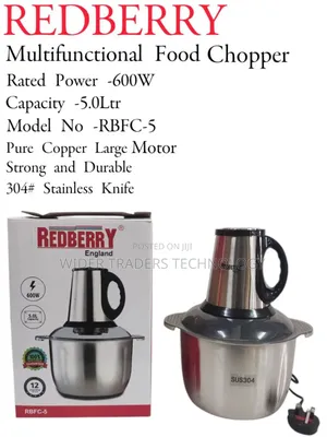 Redberry Premium Range Of Food Chopper Rbfc - 5 [ 5 Ltr ]