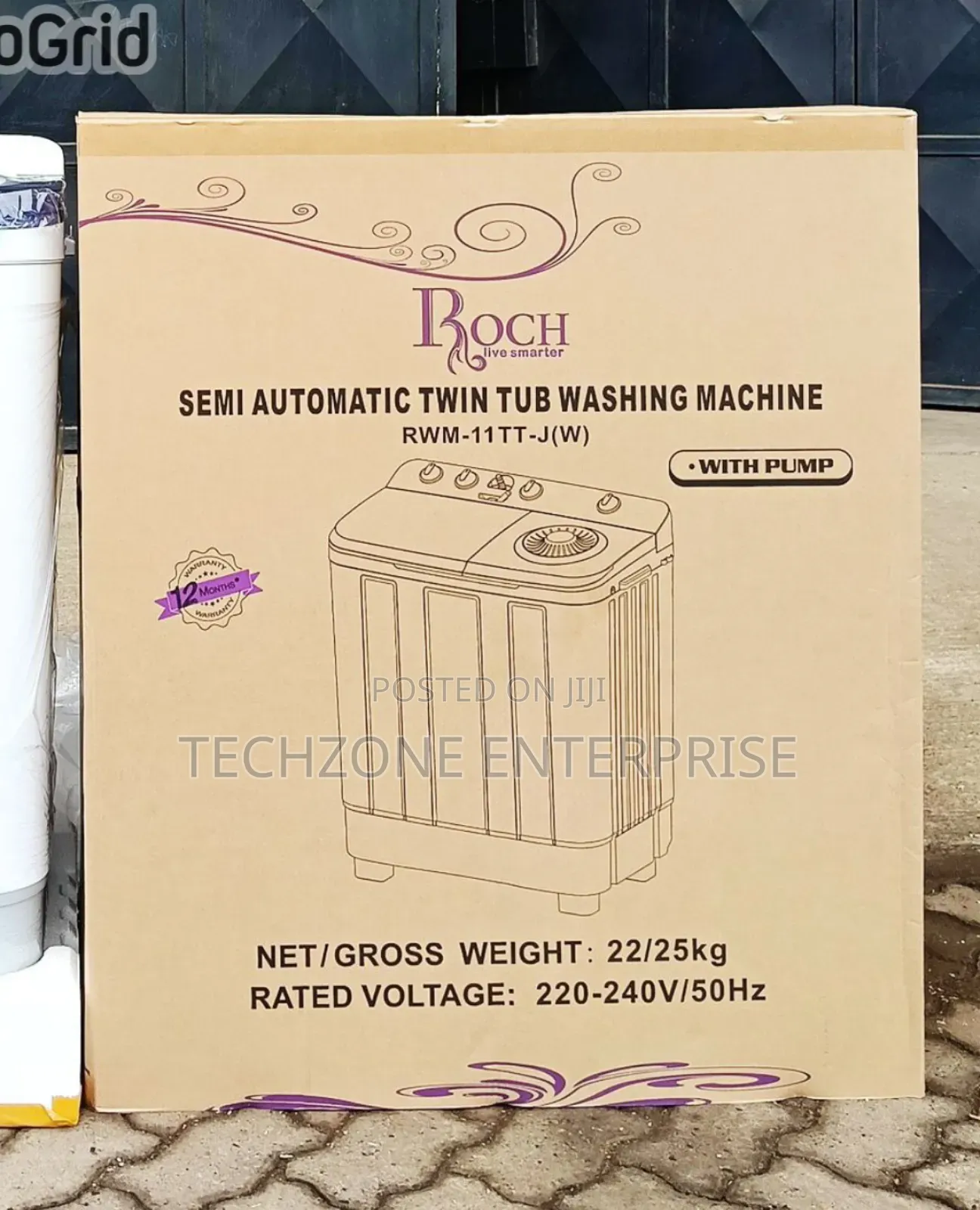 Roch Washing Machine 11 Kg Twin Tub Semi Automatic With Warranty 