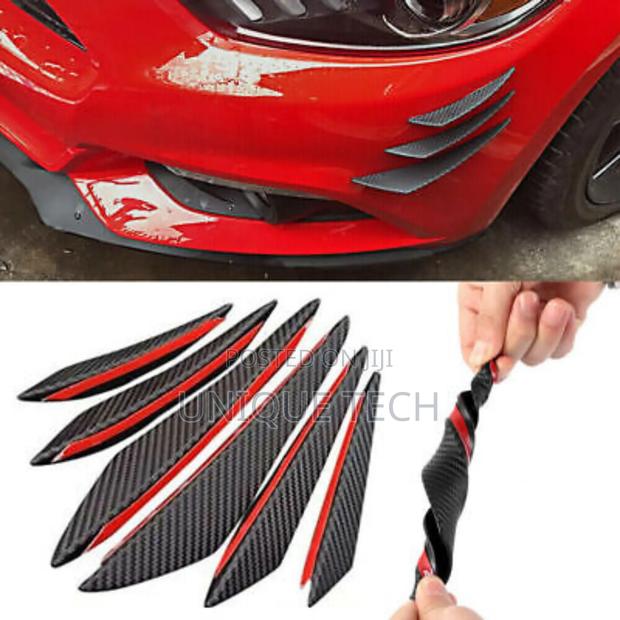 Universal 6pc Car Front Bumper Lip Splitter Fins Aerodynamic Kit