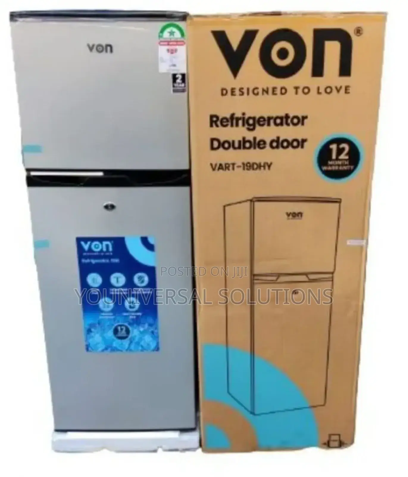 Von Capacity 136 Litres Double Door Refrigerator