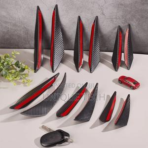 Universal Rubber 6pc Bumper Lip Splitter Fins Car Modification - thumbnail 2
