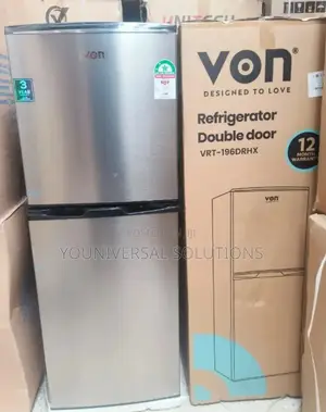 Von 195 Litres Double Door Refrigerator