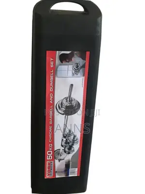 50 Kg Chrome Barbell and Dumbbell Set
