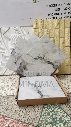 Marble Look Water Proof Tile Panels - Bathroom,Kitchen.Peel and Stick