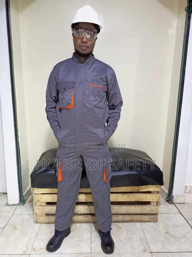 Grey Twill Coveralls - main view