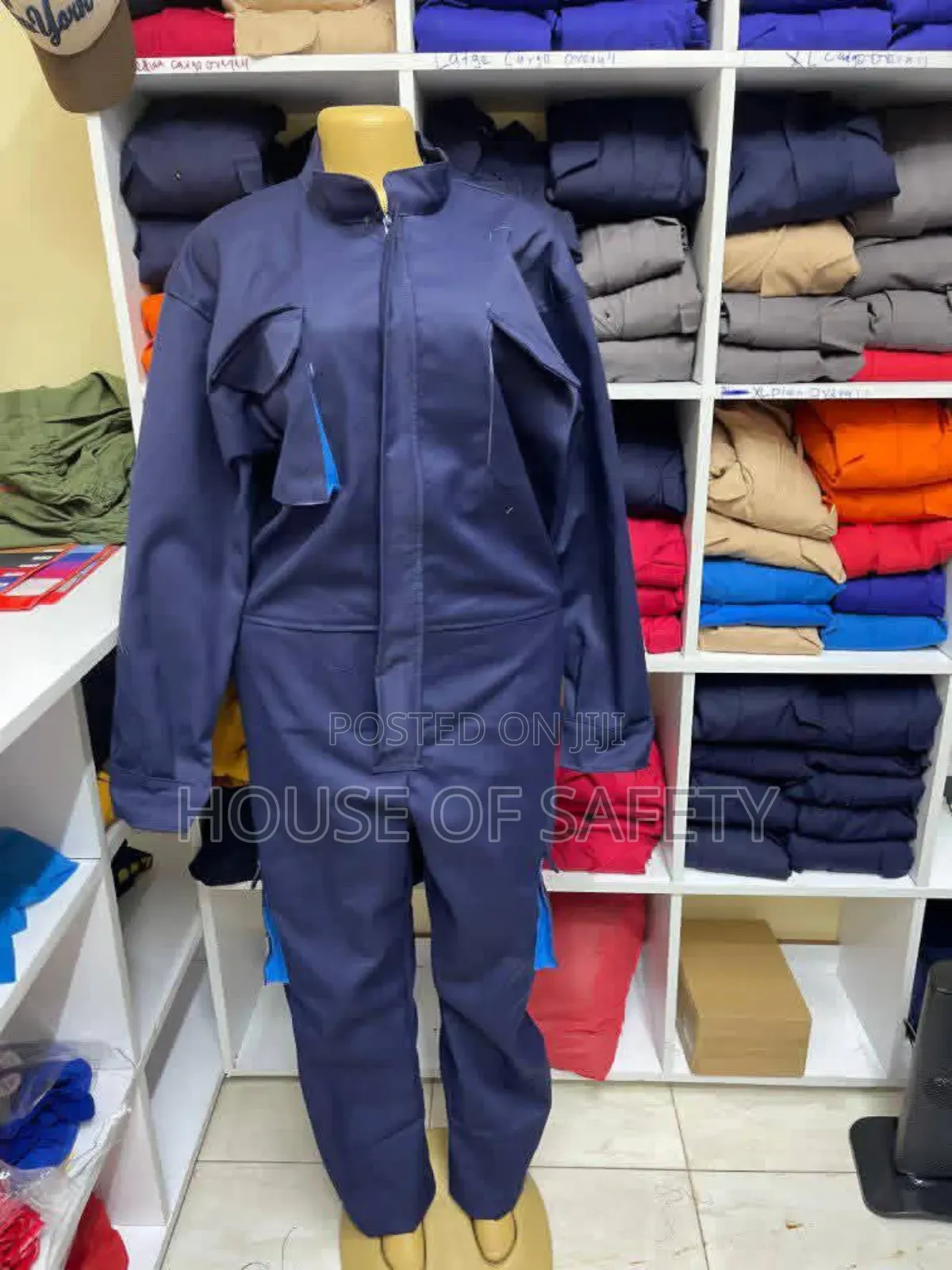 Ocean Blue Piped Coveralls