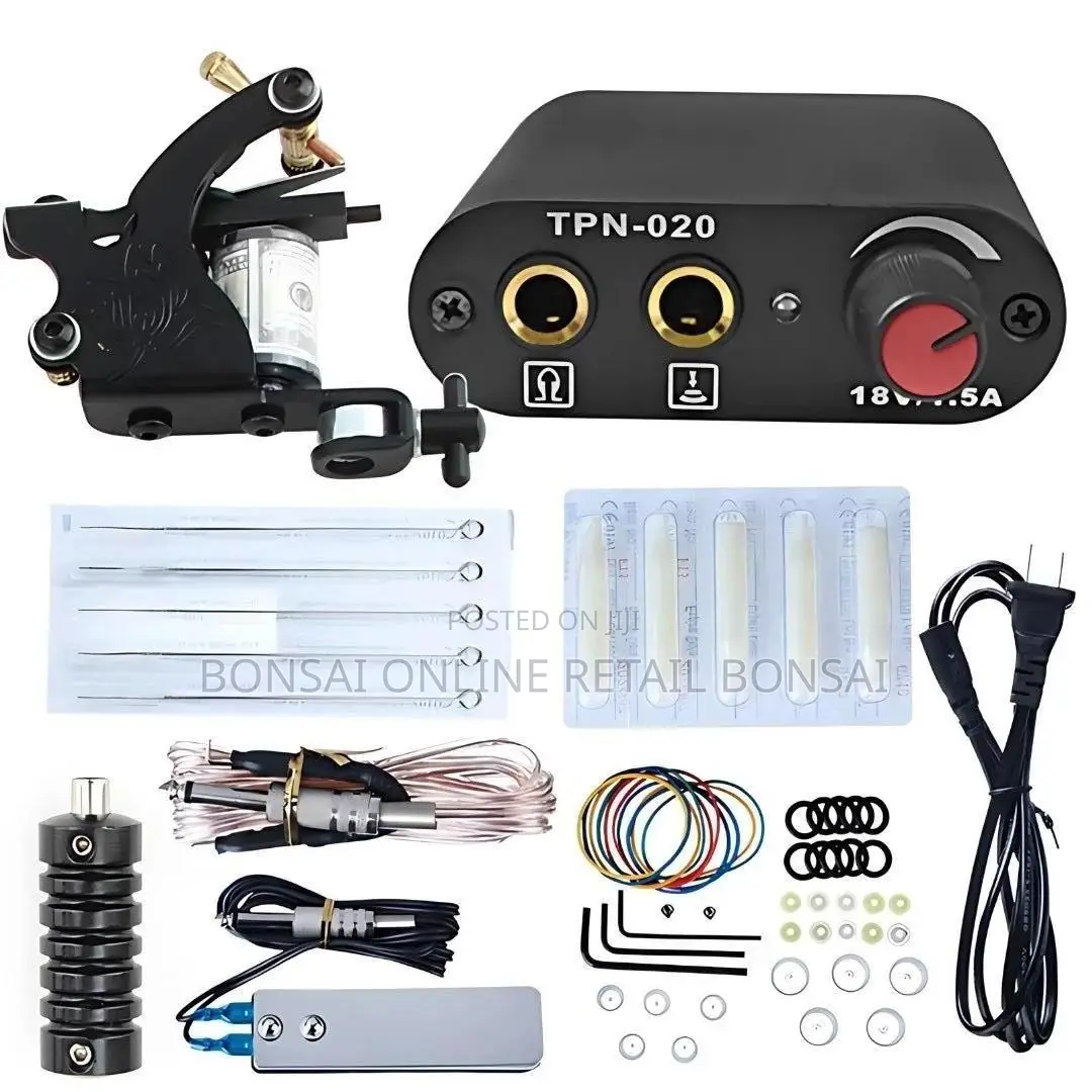 Professional Tattoo Machine Kit With Power Supply Needles Set