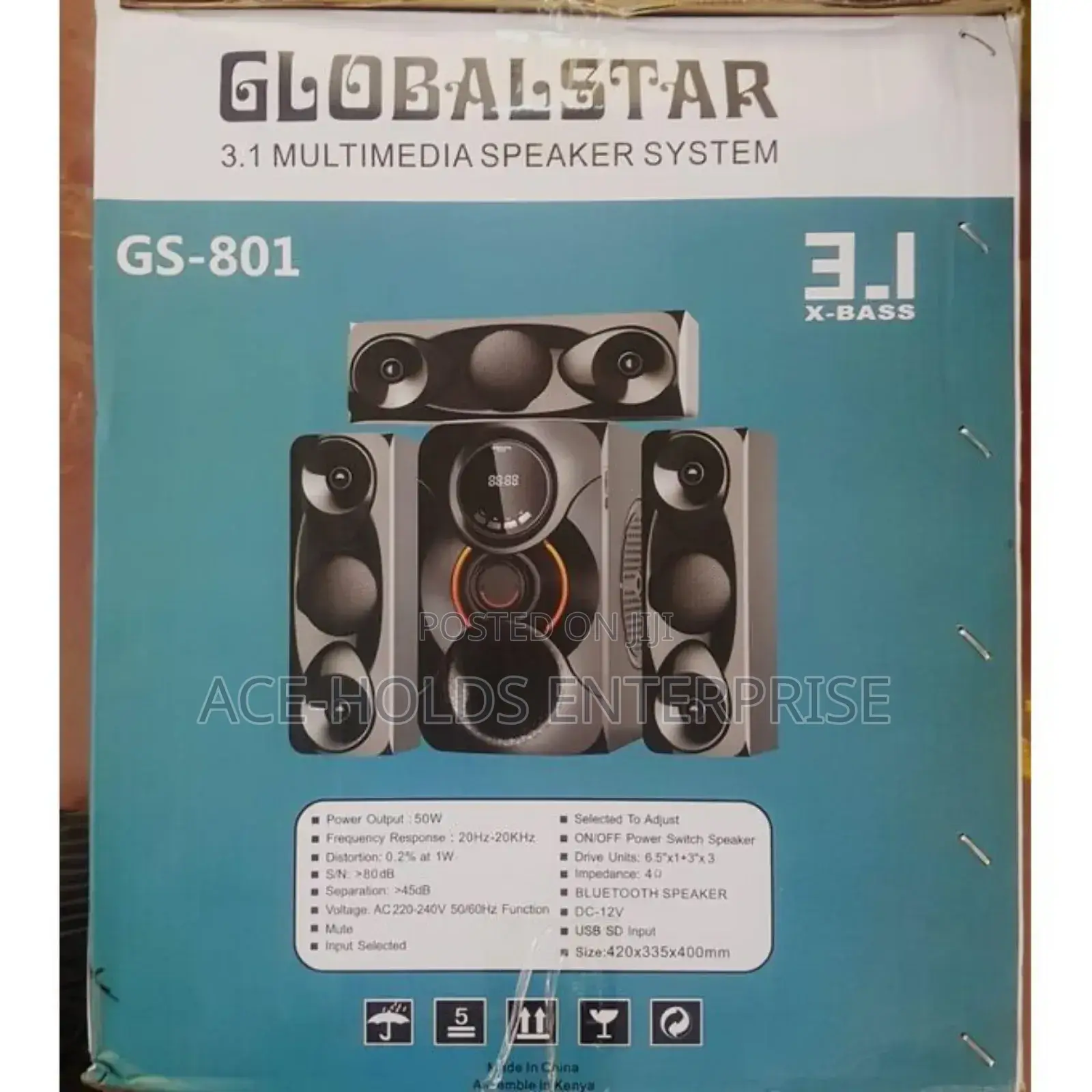 3.1ch Globalstar Home Theater System With Remote Control Woofer Syster
