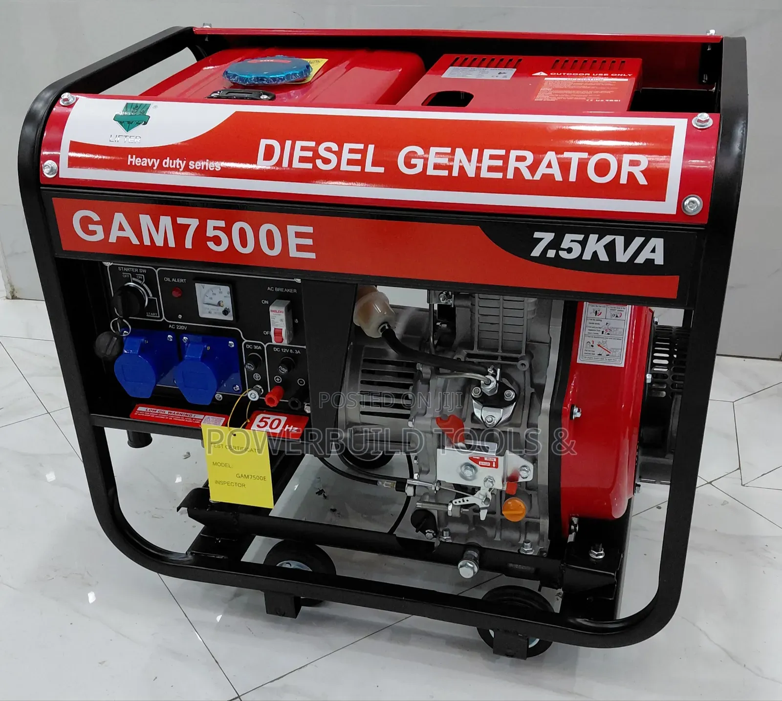 7.5kva Diesel Generator Open Set Gam7500e Keystart