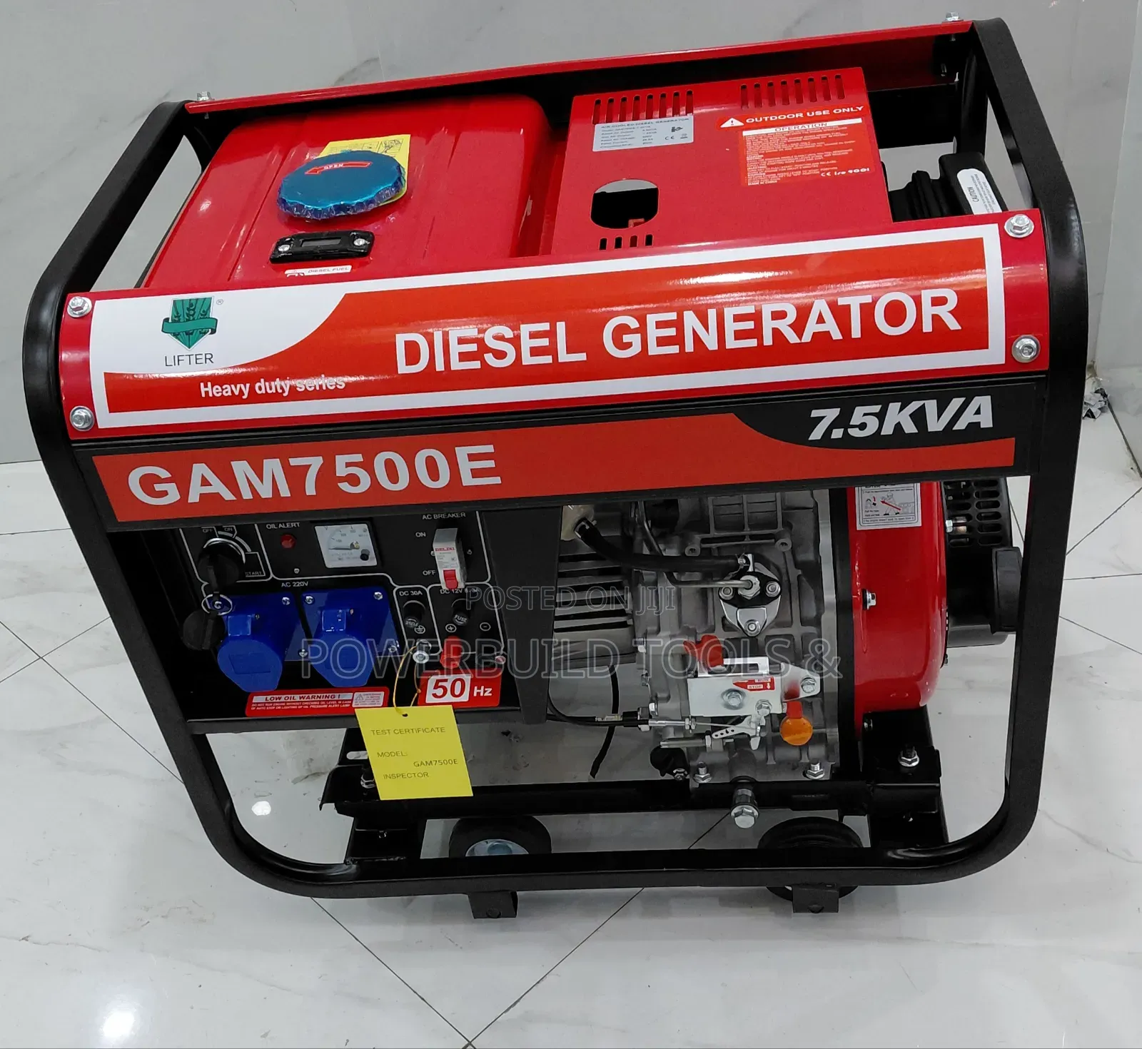 7.5kva Diesel Generator Open Set Gam7500e Keystart