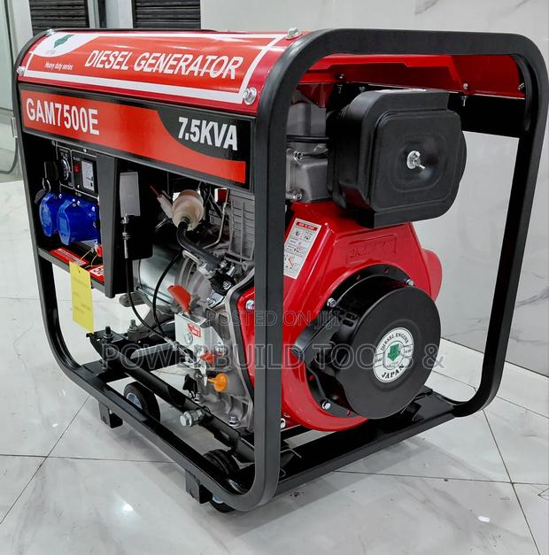 7.5kva Diesel Generator Open Set Gam7500e Keystart - thumbnail 4