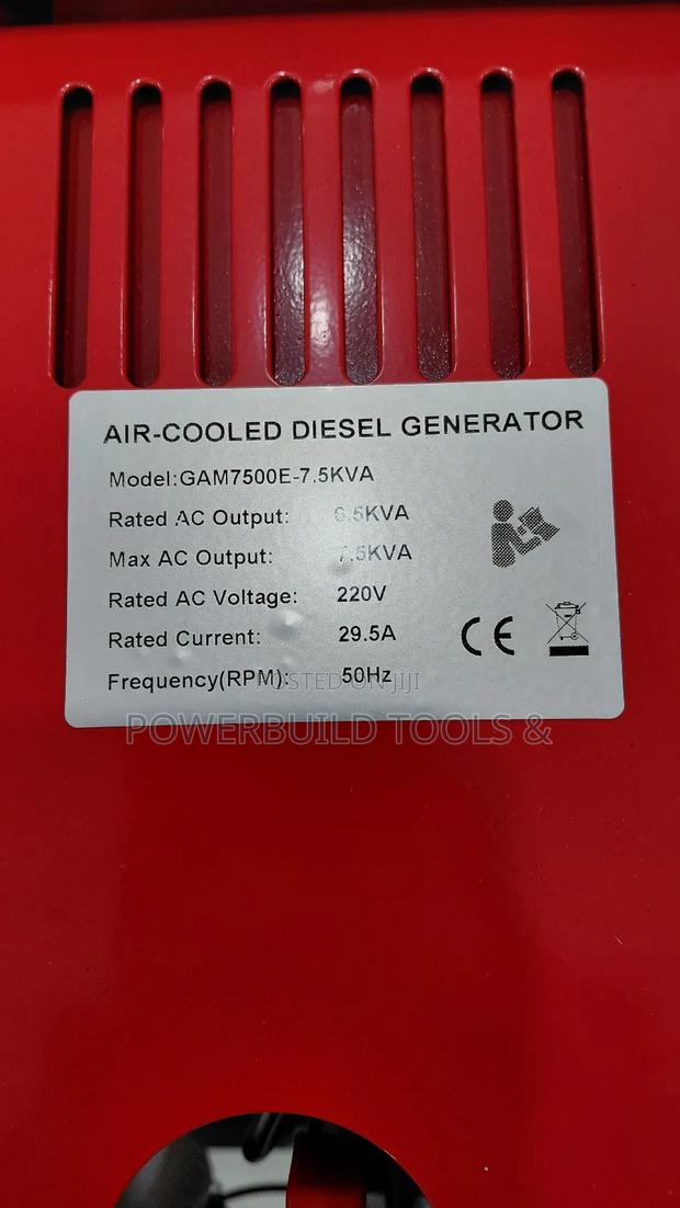 7.5kva Diesel Generator Open Set Gam7500e Keystart - thumbnail 6