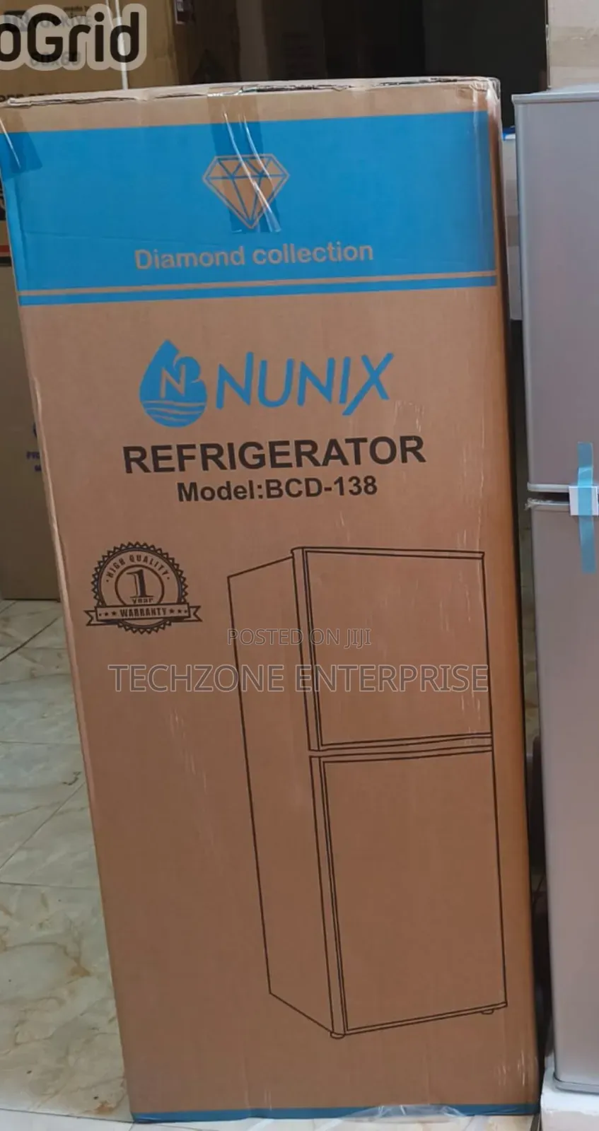 Nunix Double Door Fridge BCD-138 With Low Noise Operation
