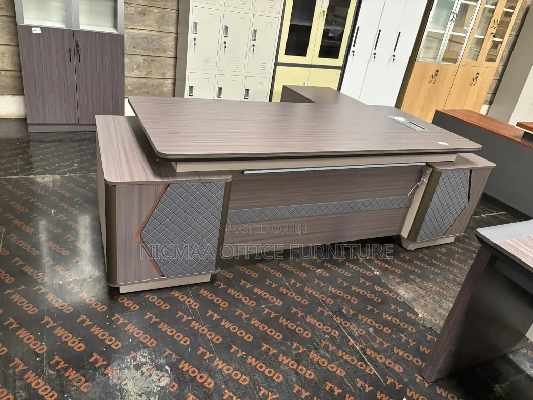 Office Desk: 2.4m Executive L-Shaped Office Desk With Extension