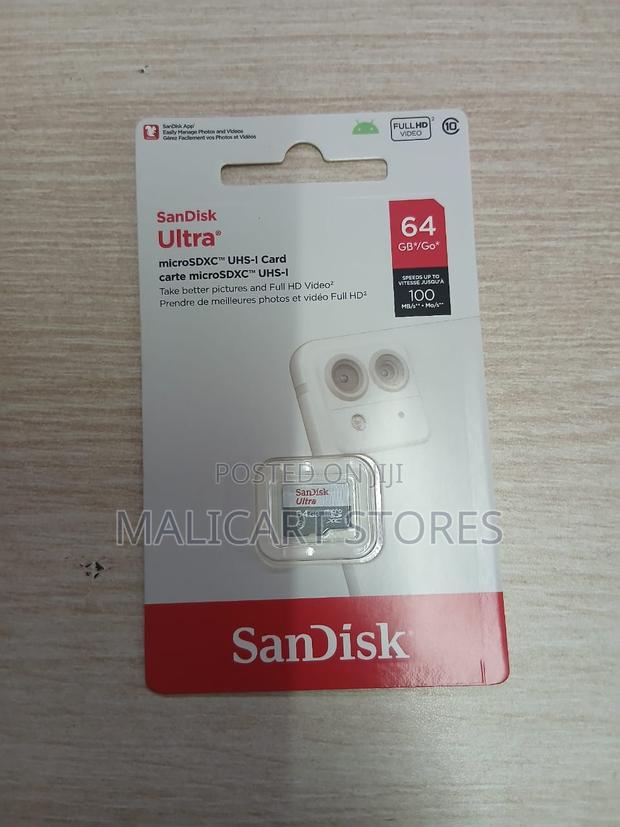 Sandisk 64gb Ultra Microsdxc Uhs-I 100mb/S