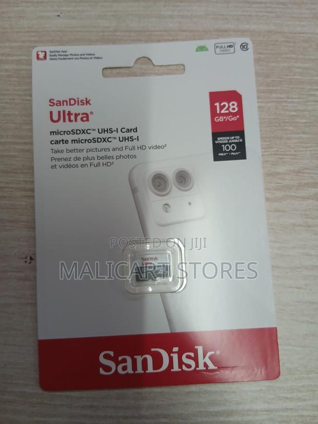 Sandisk 128gb Ultra Microsdxc Uhs-I 100mb/S Memory Card
