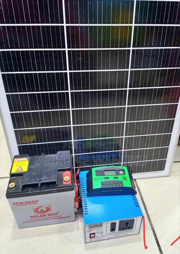 Solar System Kit, Battery, Inverter, Solar Panel, Controller - main view